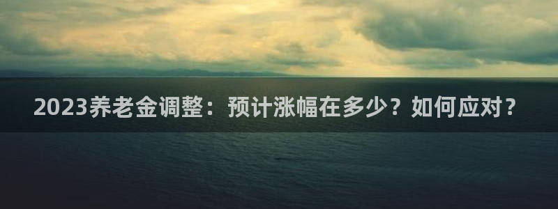 开心彩登录注册：2023养老金调整：预计涨幅在多少？如何应对？