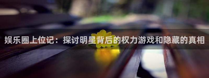 开心彩4：娱乐圈上位记：探讨明星背后的权力游戏和隐藏的真相